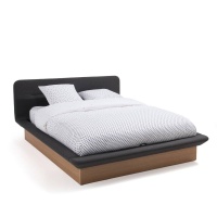 Кровать С ящиком для белья и подъемной сеткой TIVARA 140 x 190 см серый LA REDOUTE INTERIEURS  фото, kupilegko.ru